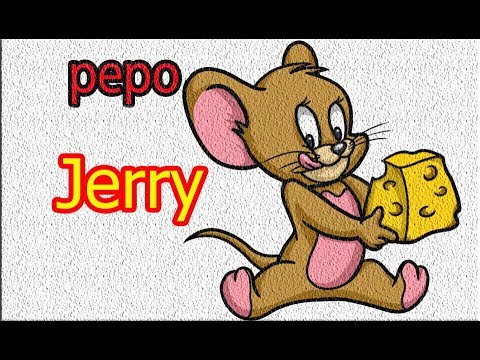 كيفية رسم الفأر جيري بسهولة How to Draw Jerry, Cartoon Characters