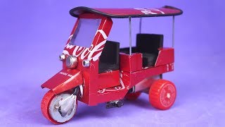 Faça um IncrÃvel TuK TuK com Motor DC e Latinhas da Coca-Cola