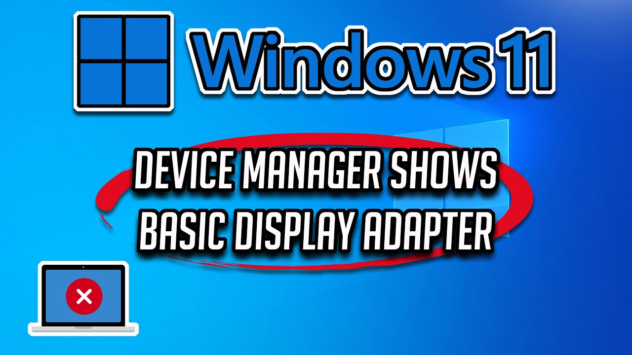 Device Manager Basic Display Under Display Adapters in Windows 11/10 - YouTube