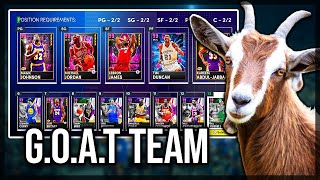 USING THE GREATEST PLAYERS OF ALL TIME IN NBA 2k21 MyTEAM! (SQUAD BUILDER)