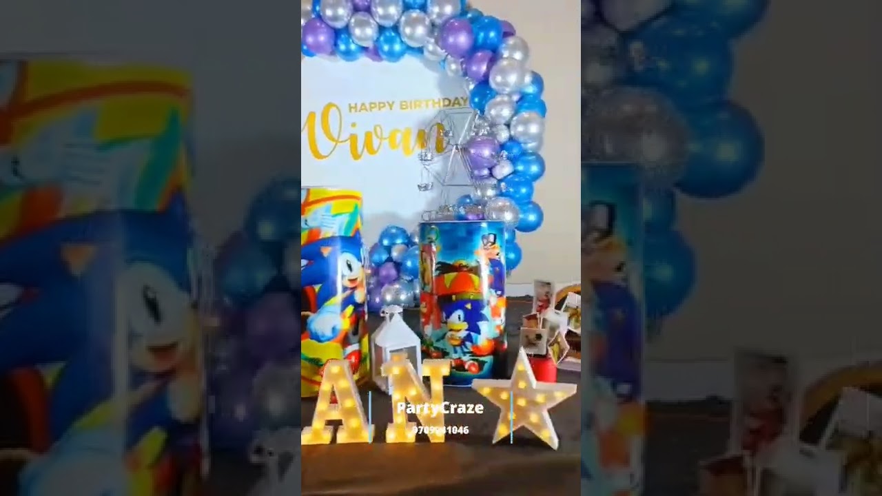 Kids Birthday Decor | Sonic Theme Birthday Party
