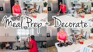 MEAL PREP + DECORATE WITH ME 2021 | EASY + HEALTHY MEAL PREP IDEAS | SPRING HOME DECOR 2021