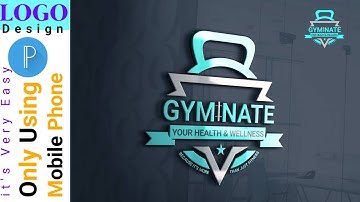 How to make professional Gym fitness logo design in using mobile phone