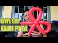 Membuat pita dari balon panjang - dekorasi Balon panjang #trikbalon