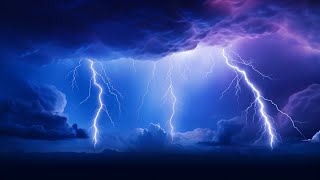 Nighttime City Rain & Thunder | Thunderstorm Sounds for Sleeping
