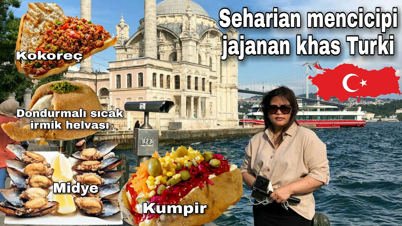 Mencoba makanan khas Turki (kumpir, kokoreç, midye dll) #tetehsariturki