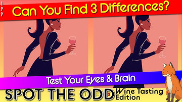 Brain break - Wine Tasting 199 | find 3 differences | How good are your eyes? Quiz Winter Games