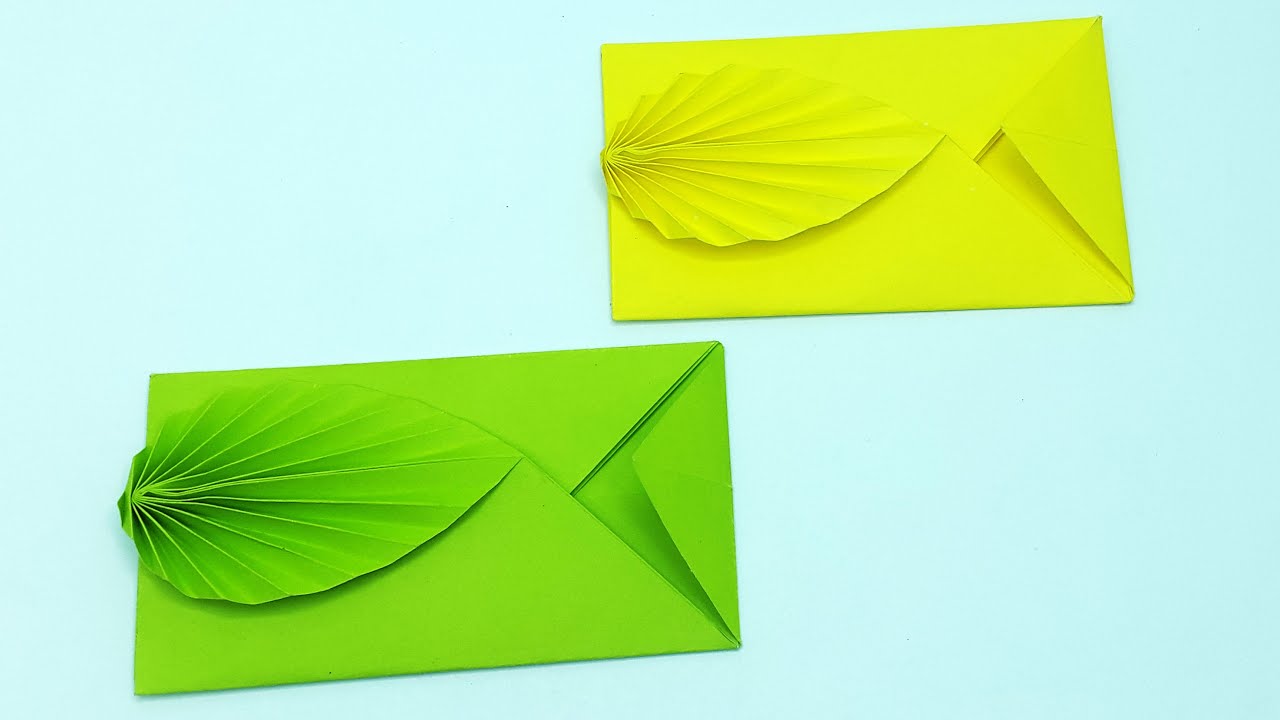 Easy Origami Leaf Envelope Making Tutorial DIY Paper Envelope With Leaf Paper Crafts YouTube