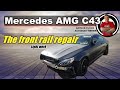 Mercedes AMG 43. The front rail repair. Ремонт лонжерона