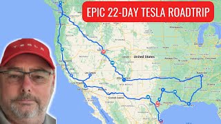 Epic 22-Day Tesla Road to watch the Total Solar Eclipse 2024