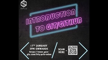 Introduction to Git/GitHub Webinar - BVPCSI