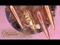 Acrylic Nails Tutorial - How To Metallic Copper Nails with Nail Forms - Encapsulated Gears Steampunk