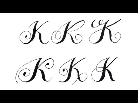 Calligraphy Letter K - Writing Art With Normal Pen - YouTube