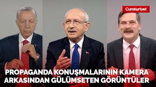 TRT, propaganda konuşmalarının kamera arkası görüntülerini yayınlandı