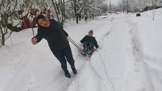 СНЕГ НА КУБАНИ. Купили ЛОПАТУ. Застряла Машина. Шиндр Мындр.