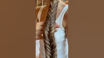 Fish tail braid tut 🤍✨😽 #hairstyle #braidstyles