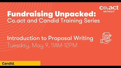 Introduction to Proposal Writing (May 2, 2023)
