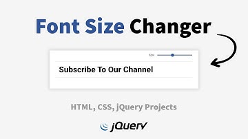 Increase & Decrease Font Size Using jQuery | Font-Size Changer | DesignTorch