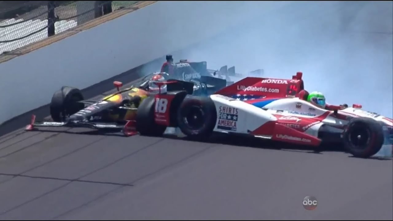 Indycar - 2016 - Indianapolis  - Crash Compilation (Original Sound - No Music)