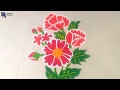 colorful flowers rangoli design // DN Craft&#39;s and designs