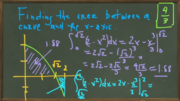 5.4 Integrals - area between curve above & below x-axis and the x-axis  (5.4-2)
