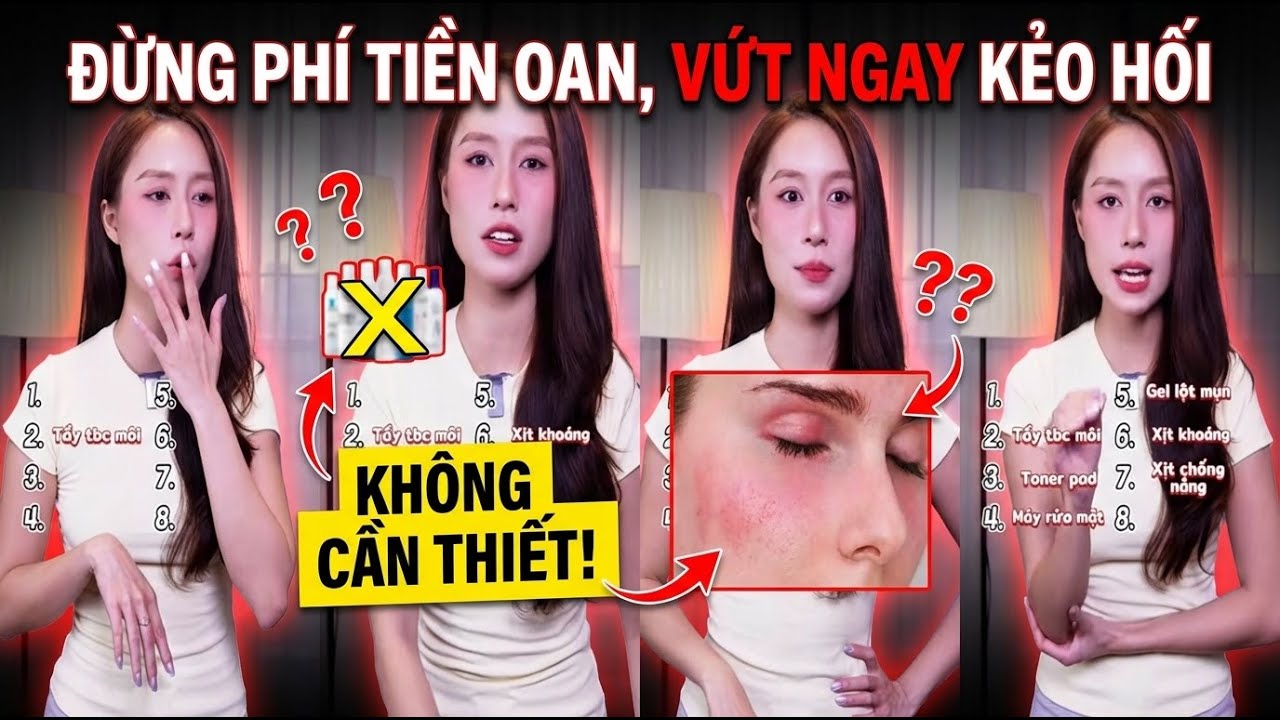 TOP CÁC SẢN PHẨM SKINCARE KHÔNG CẦN THIẾT GÂY LÃNG PHÍ