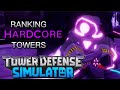 Level 500 player ranks every HARDCORE tower in tower defense simulator