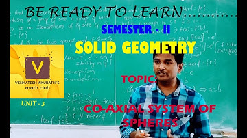 Co - axial System of Spheres