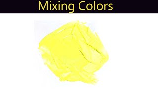 How To Make Pretty Yellow Color Paint - Mixing Colors
