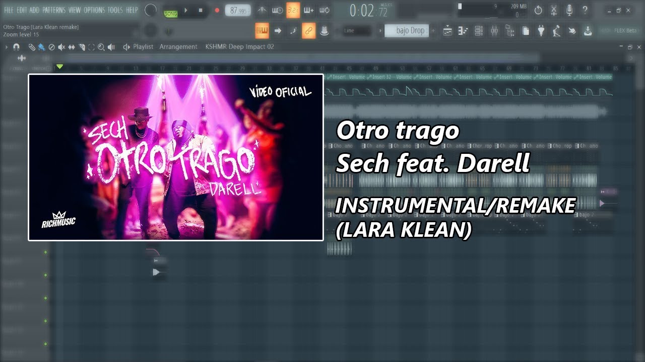 Sech - Otro Trago feat. Darell, INSTRUMENTAL [FL Studio + Free FLP] -  YouTube