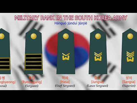 ☯ South Korean military ranks 2024 | #koreanarmy #대한민국 #korean