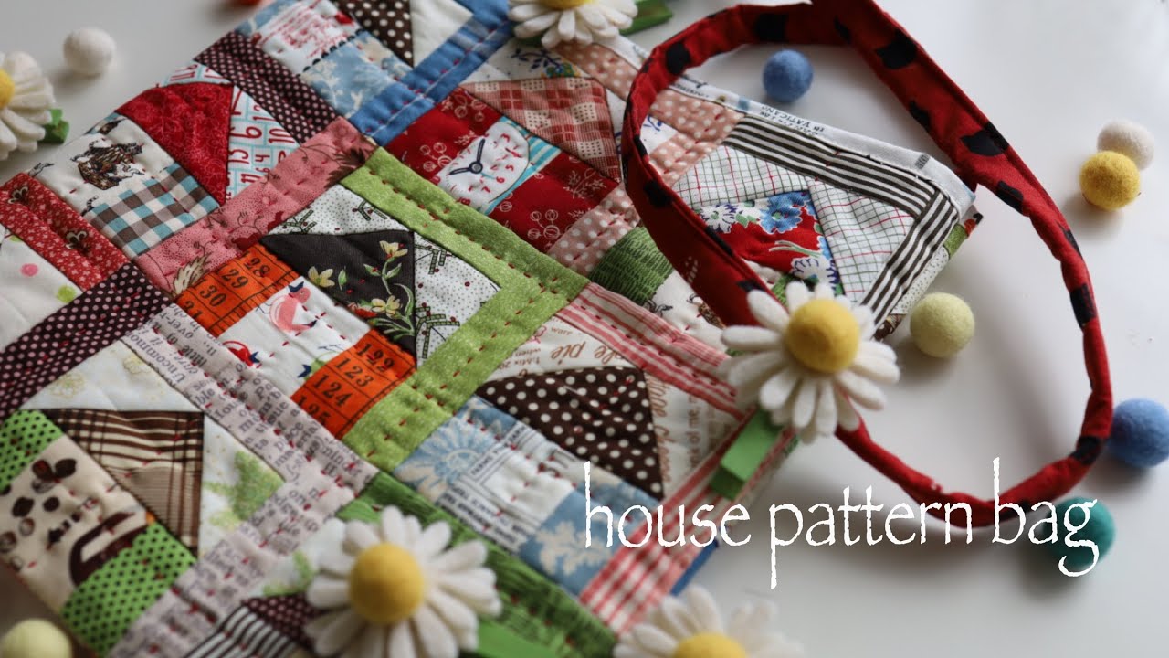 【ハウスパターン】カバンの作り方//size30cmx28cmx1cm//[House pattern] How to make a bag