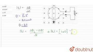 A flexible circular loop `20cm` in diameter lies in a magneic field with magnitude `1.0 T`, dire...