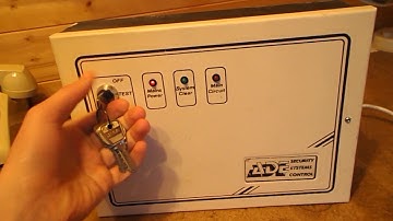 ADE Security Systems Control keyswitch burglar alarm control panel demonstration