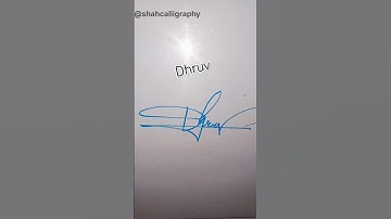 Dhruv name signature style #signature #shorts #art