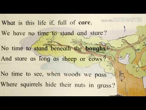 Leisure poem ( English ) STD 8th reading