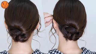 【くるりんぱ髪型】初心者でも簡単！セルフ三つ編みヘアアレンジ