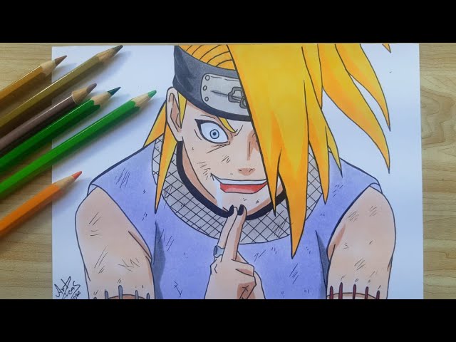 Como Desenhar 10: Como Desenhar o Deidara (Passo a Passo)  Desenhando  retratos, Naruto desenho, Desenhos para colorir naruto