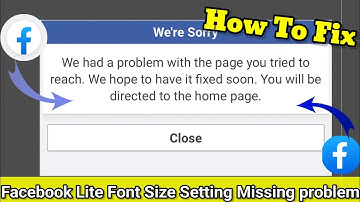 How To Fix Facebook Lite Font Size Setting Missing Problem । FB Lite Font Size Setting Disappeared
