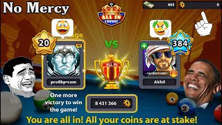 Level 20 Vs Level 384 😮 Table All in 8 ball pool screenshot 5