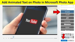 How to Add Animated Text on Photo in Microsoft Photos App on Windows 10 screenshot 5
