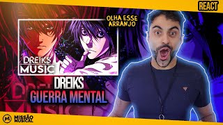 REACT de KIRA e L (Death Note) | GUERRA MENTAL | DREIKS feat @Kinane Official