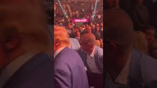 Mr. Trump and Dana leaving UFC 296