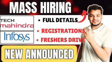 Finally Infosys , Tech Mahindra Mass Hiring Drives | Off Campus Hiring | Freshers Drive Announced