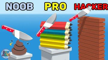 NOOB vs Pro vs HACKER in Slice it All | All Levels Gameplay Walkthrough (iOS,Android)