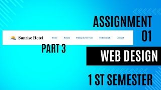 Create a Sticky Header with Logo & Navbar | Sunrise Hotel Website HTML & CSS Tutorial