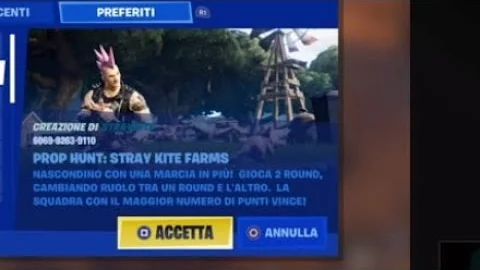 Qual è il codice della mappa di nascondino su Fortnite?