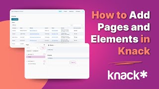 How to Add Pages and Elements in Knack, Ideal for Data Displays