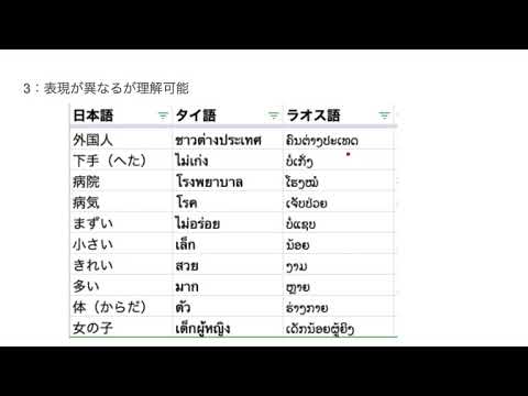 タイ語とラオス語　語彙比較　どのくらい似ているの？ How similar are Thai and Lao languages?