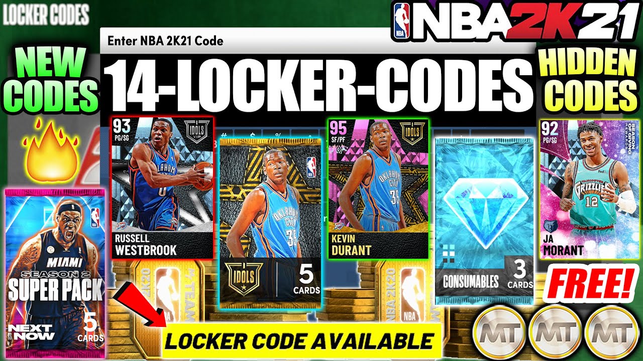 14 New Hidden And Active Locker Codes For Free Players Diamonds And Free Mt In Nba 2k21 Myteam Youtube